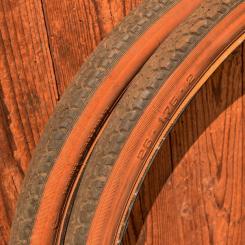 Paar Reifen Fahrrad, CONTINENTAL, 26 x 1,75 x 2, 60/70er J., braunwand, gebraucht gem. Bildern  