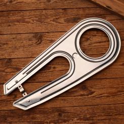 Kettenschutz, Länge c.a. 52 cm, ältere Neuware, noch in guter alter Metallqualität (Alu) 