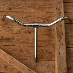 Lenker, "NSU Form", verchromt 22mm, Ausführung mit langen Griffenden ! Schaftlänge 25 cm 