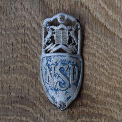 Steuerkopfschild NSU, 30er Jahre, Originalschild aus Sammlungsbestand 