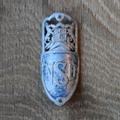 Steuerkopfschild NSU, 30er Jahre, Originalschild aus Sammlungsbestand 