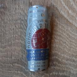 Steuerkopfschild Nationalrad Jack Lammel Düsseldorf, 30er Jahre, Originalschild aus Sammlungsbestand 
