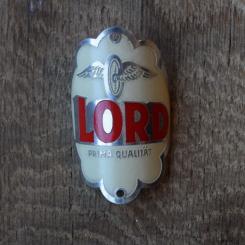 Steuerkopfschild Lord, 30-50er Jahre, Originalschild aus Sammlungsbestand 