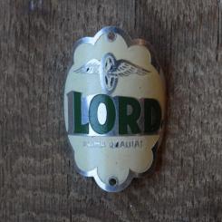 Steuerkopfschild Lord, 30-50er Jahre, Originalschild aus Sammlungsbestand 