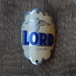 Steuerkopfschild Lord, 30-50er Jahre, Originalschild aus Sammlungsbestand 