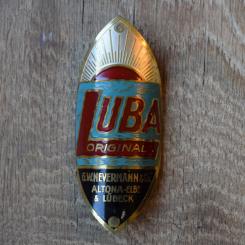 Steuerkopfschild Luba Altona/Lübeck, 30-50er Jahre, Originalschild aus Sammlungsbestand 