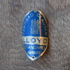 Steuerkopfschild Lloyd, 30er Jahre, Originalschild aus Sammlungsbestand 