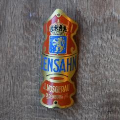 Steuerkopfschild Lensahn Oldenburg, 30-50er Jahre, Originalschild aus Sammlungsbestand 