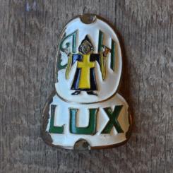 Steuerkopfschild Lux, 50er Jahre, Originalschild aus Sammlungsbestand 