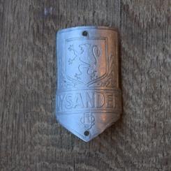 Steuerkopfschild Lysander, 30er Jahre, Originalschild aus Sammlungsbestand 