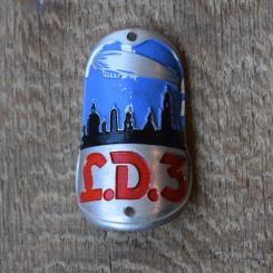 Steuerkopfschild L.D.3 Zeppelin, 30er Jahre, Originalschild aus Sammlungsbestand 