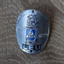 Steuerkopfschild Leu, 60er Jahre, Originalschild aus Sammlungsbestand 