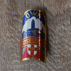 Steuerkopfschild Moselgold, 50er Jahre, Originalschild aus Sammlungsbestand 