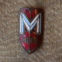 Steuerkopfschild Mifa, 30-50er Jahre, Originalschild aus Sammlungsbestand 