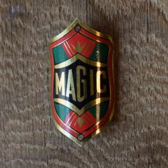 Steuerkopfschild Magic, 50-60er Jahre, Originalschild aus Sammlungsbestand 