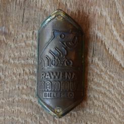 Steuerkopfschild Mammut Ravena, 50er Jahre, Originalschild aus Sammlungsbestand 