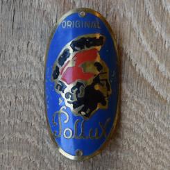 Steuerkopfschild  AMATO, gold, Berlin, 30er Jahre, Originalschild aus Sammlungsbestand 