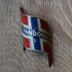 Steuerkopfschild Pandora, 20-30er Jahre, Originalschild aus Sammlungsbestand 