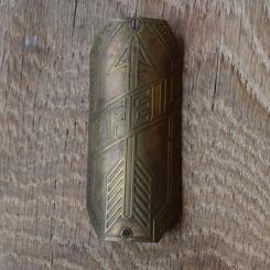 Steuerkopfschild Pfeil Neumark in Sachsen, 20er Jahre, Originalschild aus Sammlungsbestand 