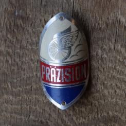 Steuerkopfschild Präzision, 50er Jahre, Originalschild aus Sammlungsbestand 