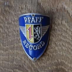 Steuerkopfschild Pfaff, 50er Jahre, Originalschild aus Sammlungsbestand 