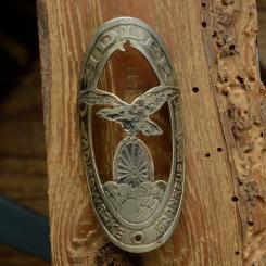 Steuerkopfschild  ADLERWERKE, Frankfurt, 30-50er Jahre, Originalschild aus Sammlungsbestand 