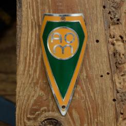 Steuerkopfschild  AOM, 30-50er Jahre, Originalschild aus Sammlungsbestand 