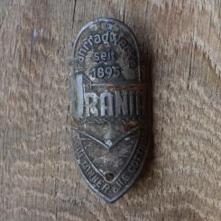 Steuerkopfschild Urania, 30er Jahre, Originalschild aus Sammlungsbestand 