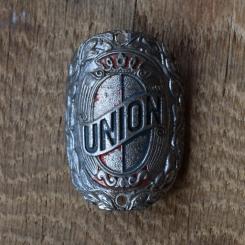 Steuerkopfschild UNION, Gussschild 30-50er Jahre, Originalschild aus Sammlungsbestand 