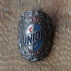 Steuerkopfschild Union, Gussschild 30-50er Jahre, Originalschild aus Sammlungsbestand 