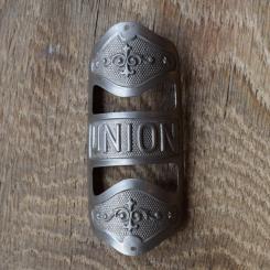 Steuerkopfschild Union, 10-20er Jahre, Originalschild aus Sammlungsbestand 