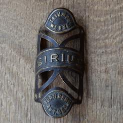 Steuerkopfschild Sirius Triumph-Werke Nürnberg, 20er Jahre, Originalschild aus Sammlungsbestand 
