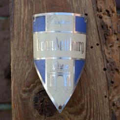 Steuerkopfschild BRANDENBURG, silber, 30-50er Jahre, Originalschild aus Sammlungsbestand 