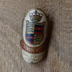 Steuerkopfschild Schwabenstolz (Staiger Stuttgard), 30er Jahre, Originalschild aus Sammlungsbestand 