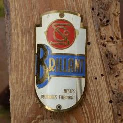 Steuerkopfschild BRILLANT, 30-50er Jahre, Originalschild aus Sammlungsbestand 