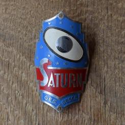 Steuerkopfschild Saturn, 30-50er Jahre, Originalschild aus Sammlungsbestand 