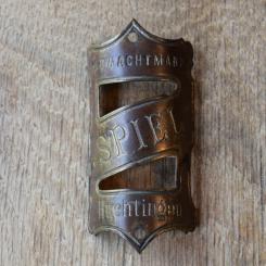 Steuerkopfschild Spiel, 20er Jahre, Originalschild aus Sammlungsbestand 