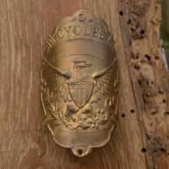 Steuerkopfschild CYCLES, 30-50er Jahre, Originalschild aus Sammlungsbestand 