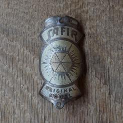 Steuerkopfschild Safir, 30-50er Jahre, Originalschild aus Sammlungsbestand 