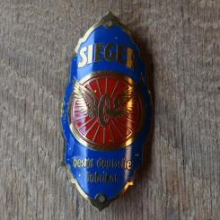 Steuerkopfschild Sieger, 30er Jahre, Originalschild aus Sammlungsbestand 