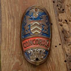 Steuerkopfschild CONCORDIA, Bielefeld, 30-50er Jahre, Originalschild aus Sammlungsbestand 