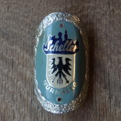 Steuerkopfschild Scheller Nürnberg, 50er Jahre, Originalschild aus Sammlungsbestand 