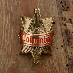 Steuerkopfschild COLUMBIA, 30-50er Jahre, Originalschild aus Sammlungsbestand 