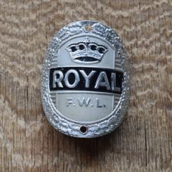Steuerkopfschild Royal, 50er Jahre, Originalschild aus Sammlungsbestand 