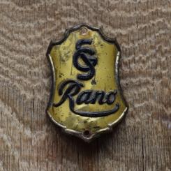 Steuerkopfschild Rano, 50er Jahre, Originalschild aus Sammlungsbestand 