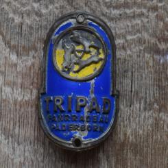 Steuerkopfschild Tripad Paderborn, 50er Jahre, Originalschild aus Sammlungsbestand 