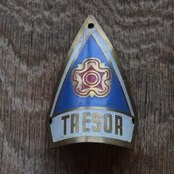 Steuerkopfschild Tresor, 30er Jahre, Originalschild aus Sammlungsbestand 