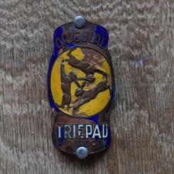 Steuerkopfschild Triepad Paderborn, 30er Jahre, Originalschild aus Sammlungsbestand 
