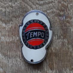 Steuerkopfschild Tempo, 30-50er Jahre, Originalschild aus Sammlungsbestand 