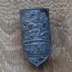 Steuerkopfschild Triumph, 20-30er Jahre, Originalschild aus Sammlungsbestand 